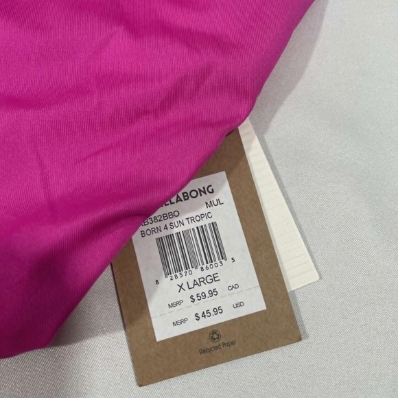 NWT Billabong [ XL ] Born 4 Sun Tropic Bikini‎ Bottom in Pink - Picture 9 of 10